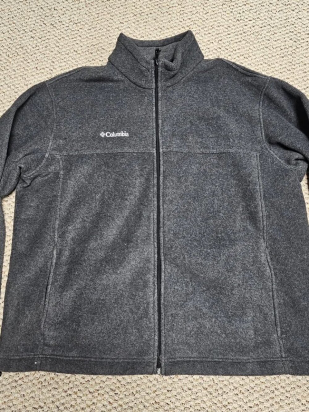 Columbia Fleece Jacket Womens XXL Gray Full Zip Outdoor Hiking